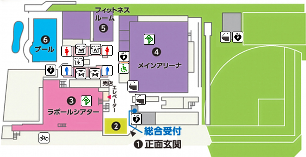 1階のフロアマップ